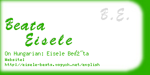 beata eisele business card